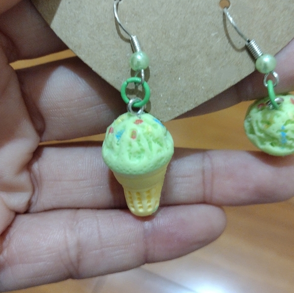 Ice Cream Cone Earrings - Picture 1 of 3